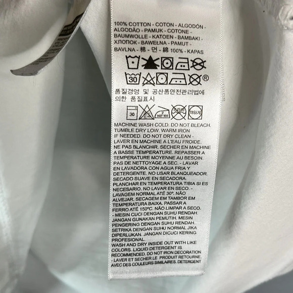 LEVIS White Red Tab Graphic Logo Crewneck T-Shirt Short Sleeve Cotton M - Picture 9 of 11